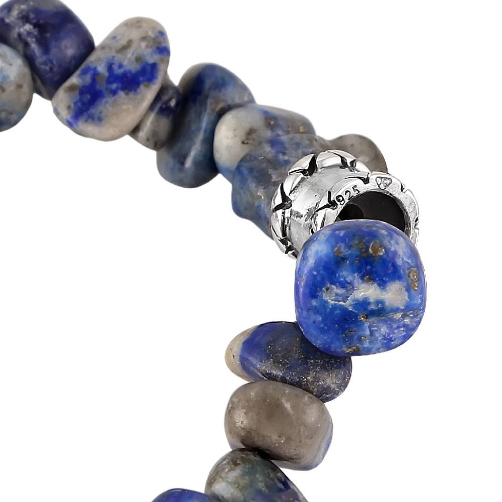 Kuzzoi Armband Beads Vintage | Lapiz Lazuli Steine (Blau) Fabrikladen