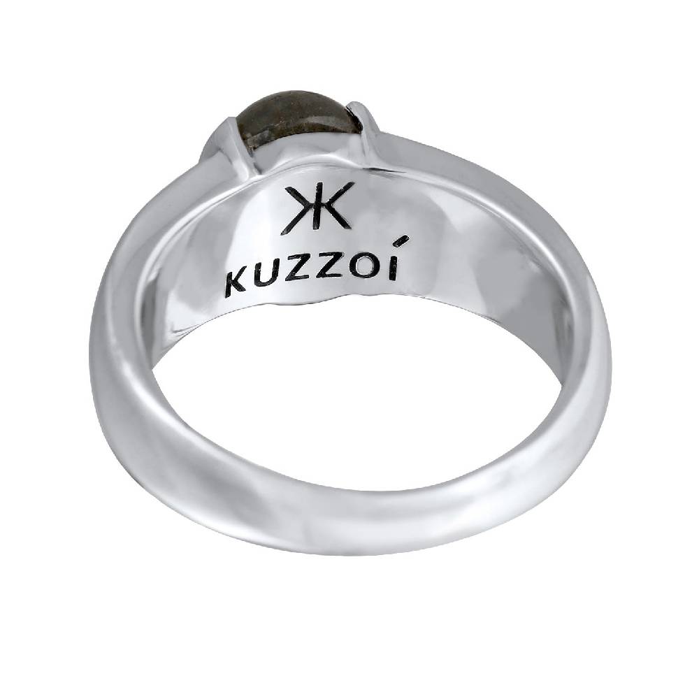 Kuzzoi Siegelring Oval | Labradorit (Grau) Speichern exportieren
