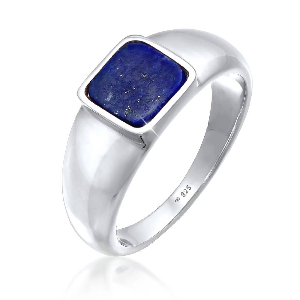 Kuzzoi Siegelring Quadrat | Sodalith (Blau)