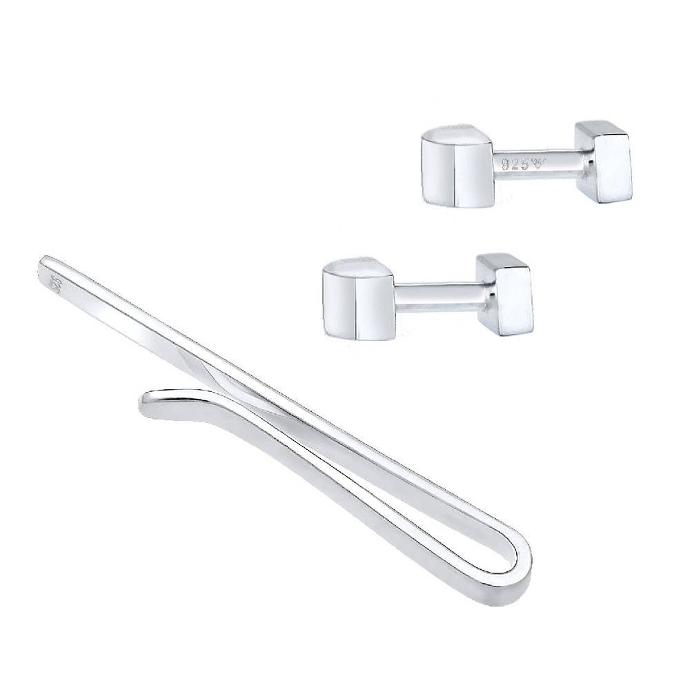 Kuzzoi Schmuckset Krawattennadel Manschettenknöpfe Basic Sonderangebote