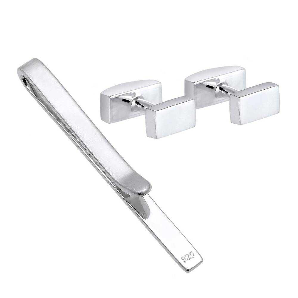Kuzzoi Schmuckset Krawattennadel Manschettenknöpfe Basic Sonderangebote