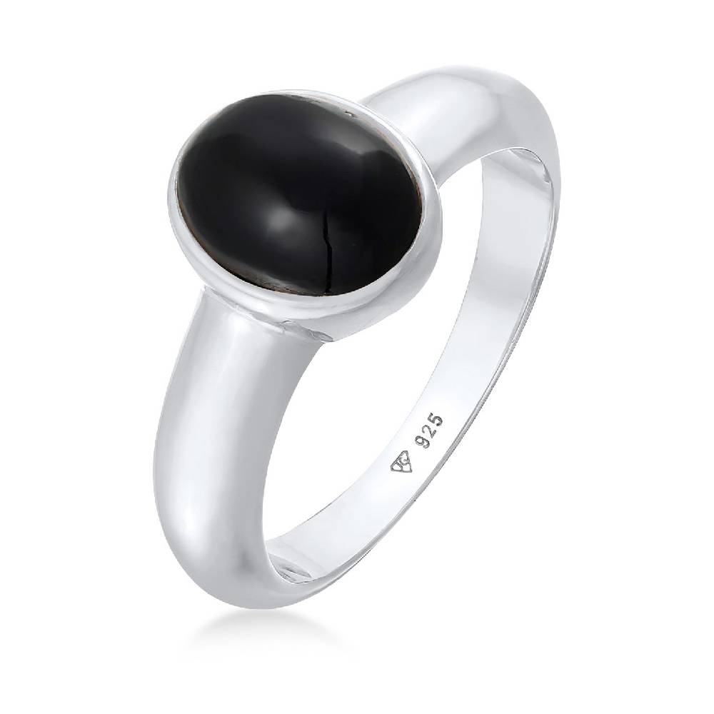 Kuzzoi Siegelring Oval | Onyx (Schwarz)