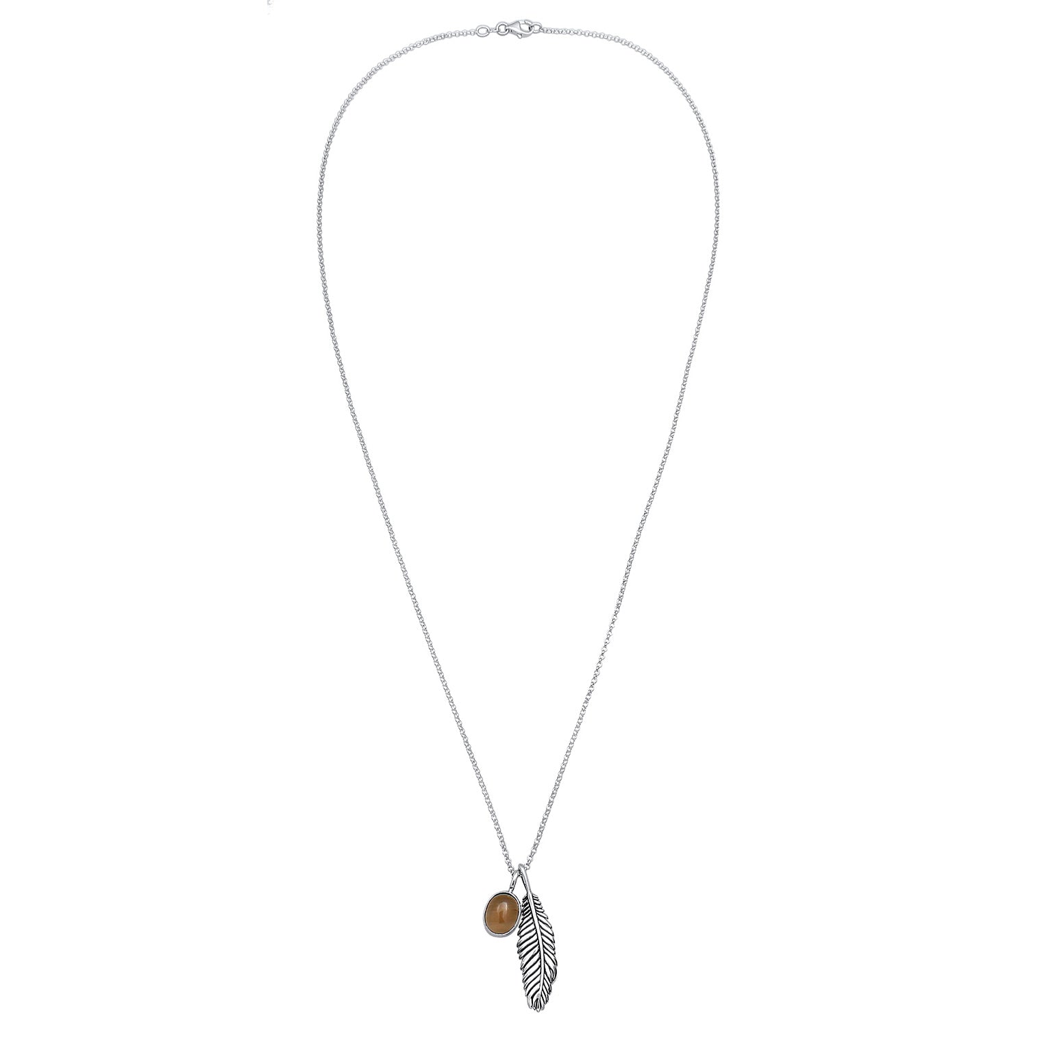 Kuzzoi Halskette Feder | Quarz (Braun) Fabrikpreis