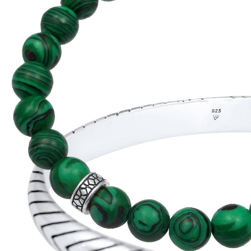 Kuzzoi Armbandset Armreif | Malachit (synth.) Neueste Mode