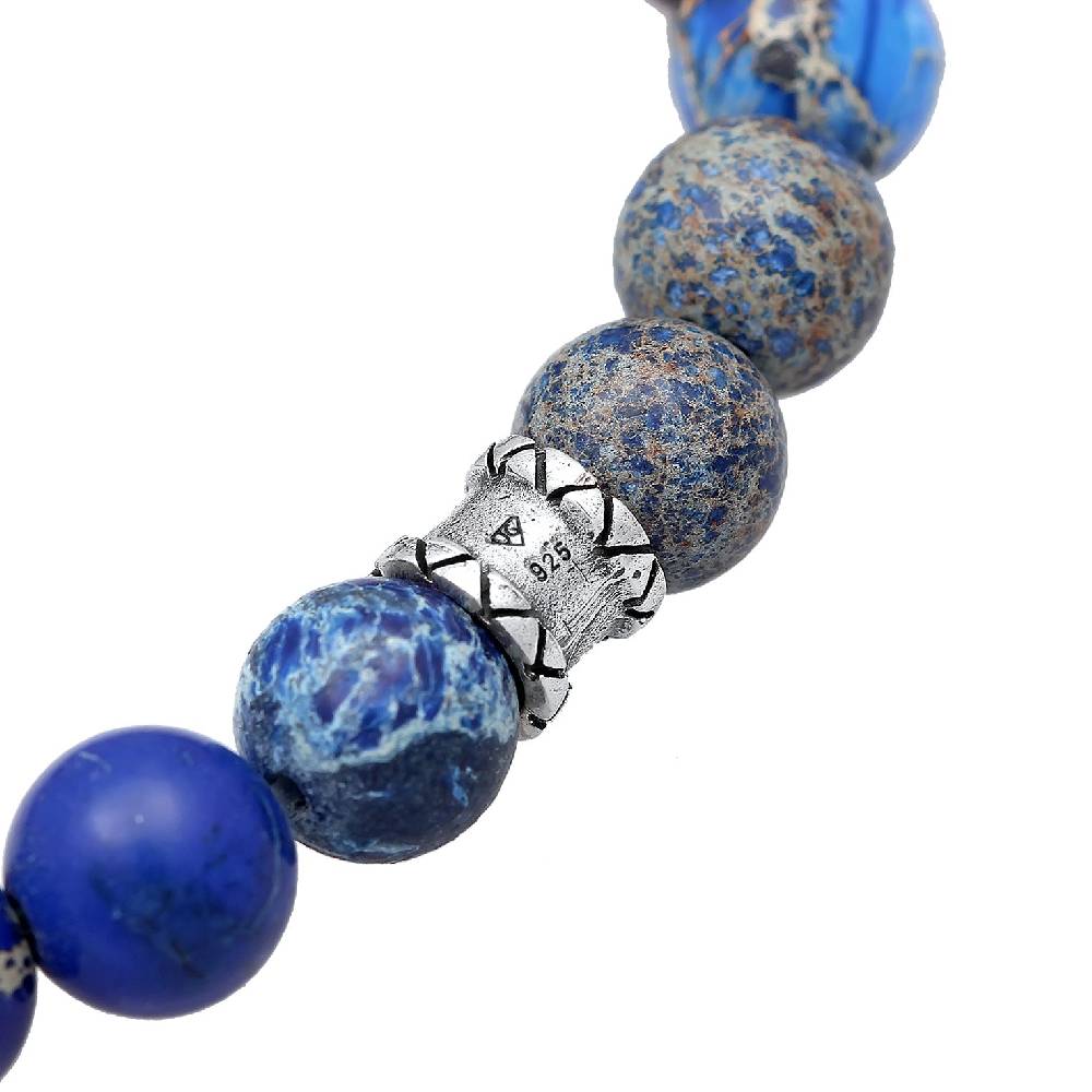 Kuzzoi Armband Kugeln | Achat (Blau) Kauf eins, bekomm eins gratis