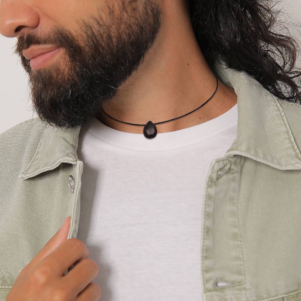 Kuzzoi Choker Tropfen | Satin, Onyx (Schwarz) Kostenlose Rückgabe