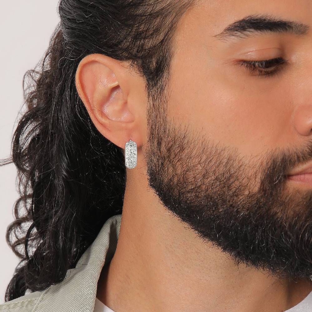 Kuzzoi Creolen Chunky | Zirkonia (Weiß) Neueste Stile