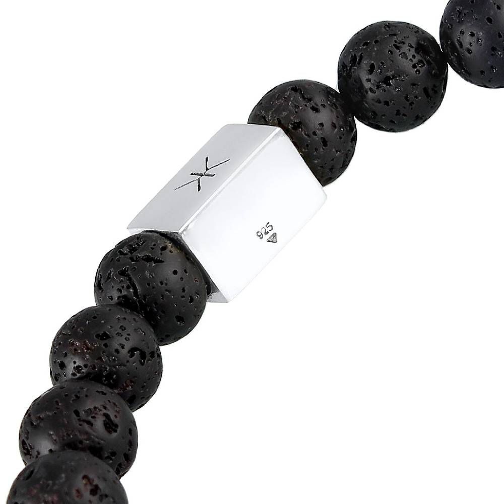 Kuzzoi Armband Geo | Lava Perlen (Schwarz) Outlet