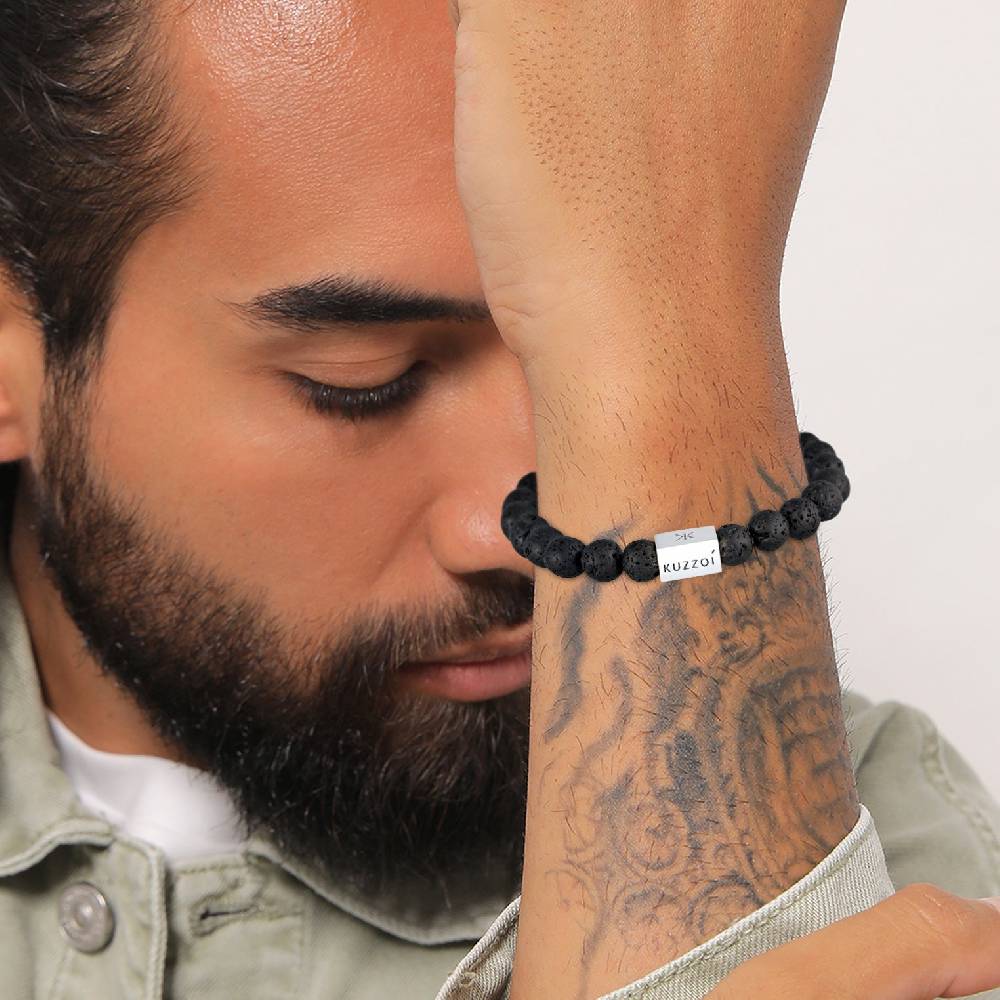 Kuzzoi Armband Geo | Lava Perlen (Schwarz) Outlet