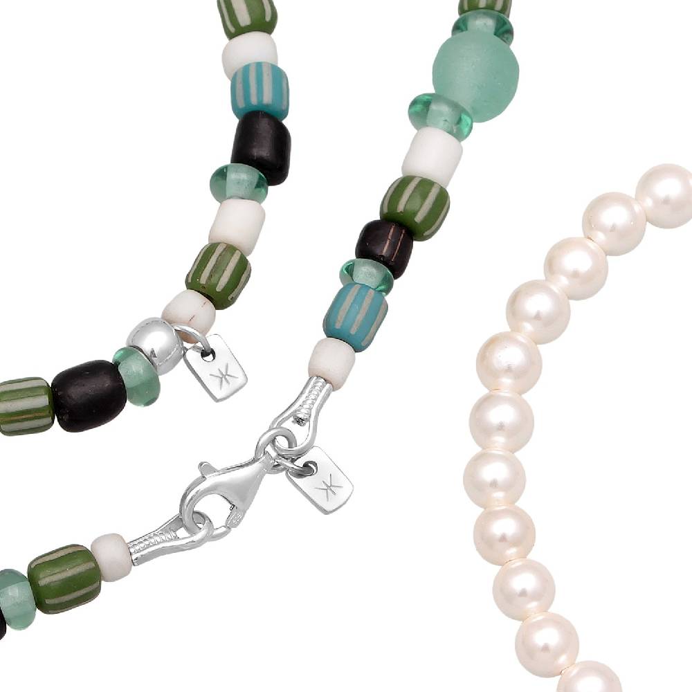 Kuzzoi Schmuckset Beads Boho | Muschelkernperlen Fabrikverkauf