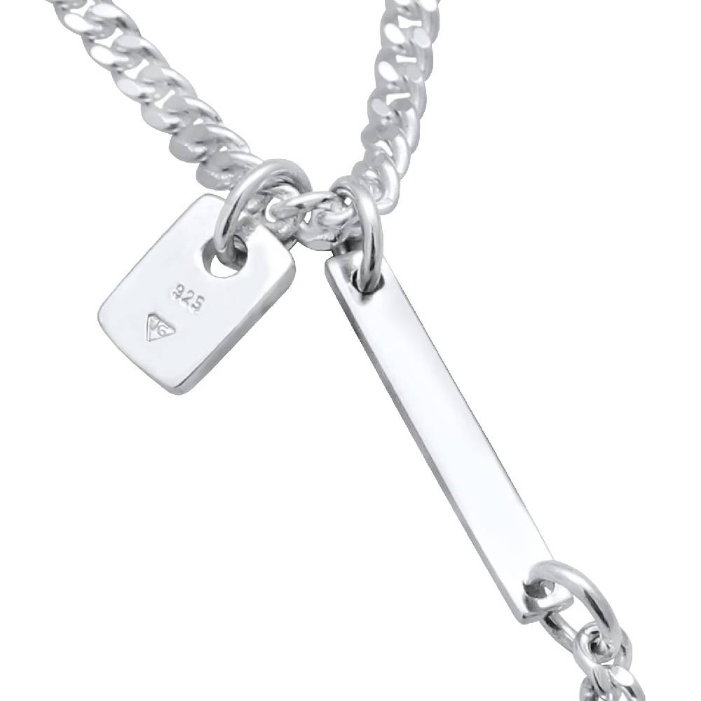 Kuzzoi Modische Y-Kette mit Barren 925 Silber Blitzverkäufe