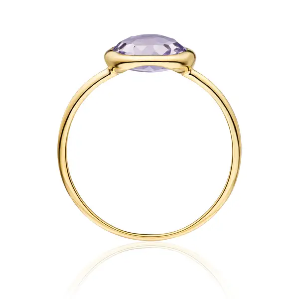 Leaf Jewelry Ring Amethyst, 14 K Gelbgold Sonderangebote