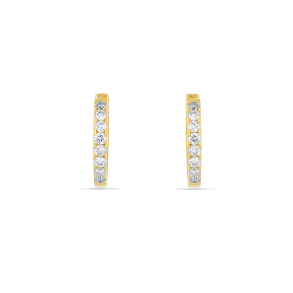 Leaf Jewelry Creole mit Diamanten, 18K Gelbgold VIP-Rabatte