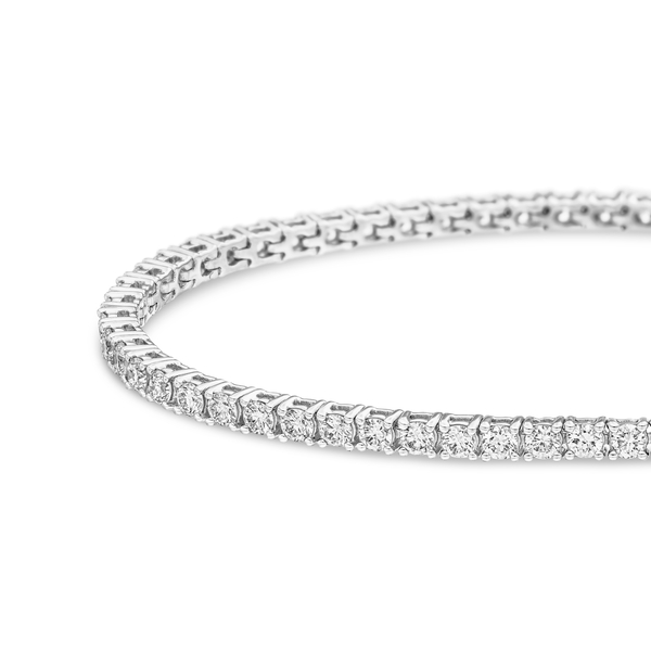 Leaf Jewelry Tennisarmband mit Diamanten, Weißgold, 3.42ct, 17.0cm Wochenangebot