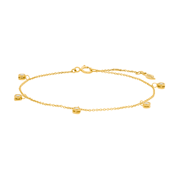 Leaf Jewelry Armkette "my first diamond" Charms, 14 K Gelbgold Begrenzte Freigabe