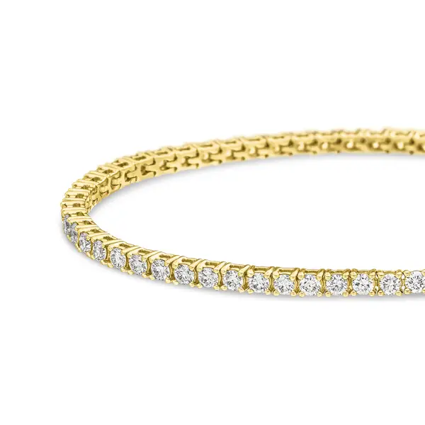 Leaf Jewelry Tennisarmband mit Diamanten, Gelbgold, 3.42ct, 17.0cm Letzte 3 Tage