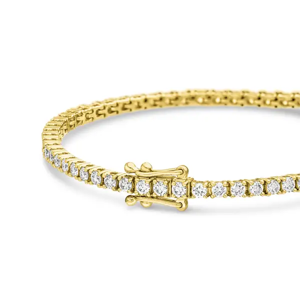Leaf Jewelry Tennisarmband mit Diamanten, Gelbgold, 3.42ct, 17.0cm Letzte 3 Tage