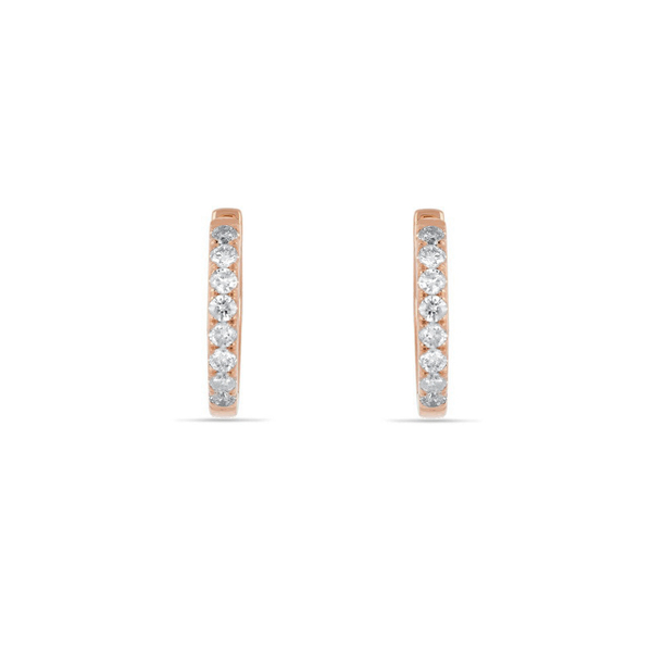 Leaf Jewelry Creole mit Diamanten, 18K Rosegold Bis zu 60% Rabatt