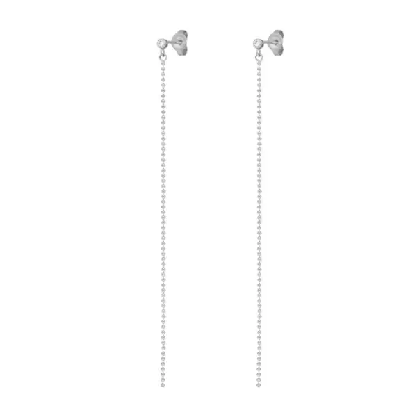 Leaf Jewelry Ohrstecker "my first diamond", ball chain, 14 K Weißgold Discount Store für neue Produkte