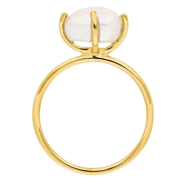 Leaf Jewelry Ring Barock Pearl, 14K Gelbgold 50% Rabatt für begrenzte Zeit