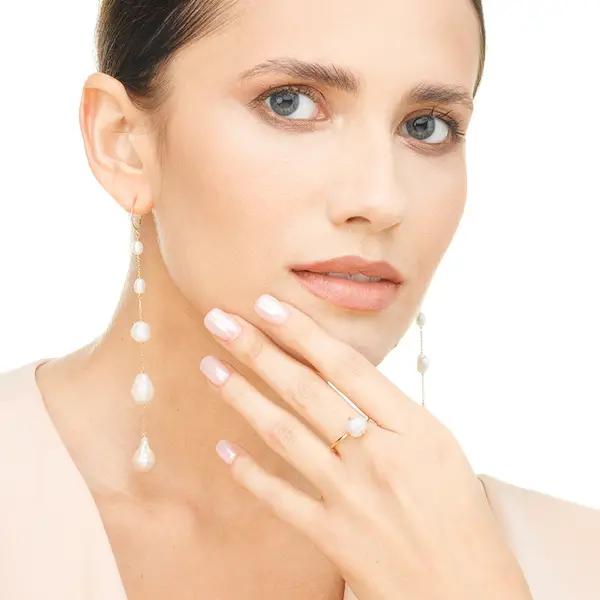 Leaf Jewelry Ring Barock Pearl, 14K Gelbgold 50% Rabatt für begrenzte Zeit