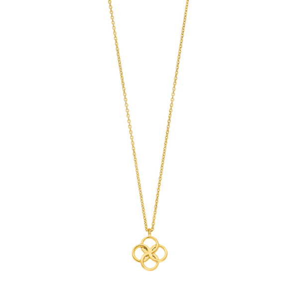 Leaf Jewelry Halskette Clover Charm, 18 K Gelbgold vergoldet 2025