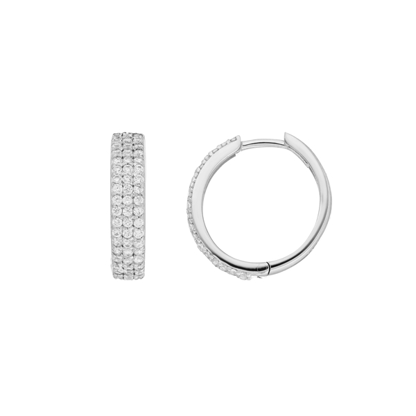 Leaf Jewelry Creole Shiny mit Zirkonia, 925 Sterlingsilber Blitzverkäufe