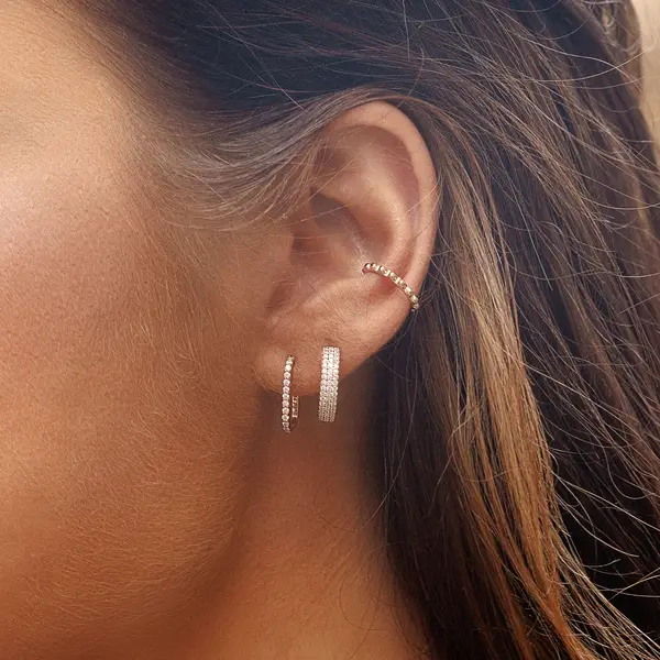 Leaf Jewelry Creole Shiny mit Zirkonia, 925 Sterlingsilber Blitzverkäufe