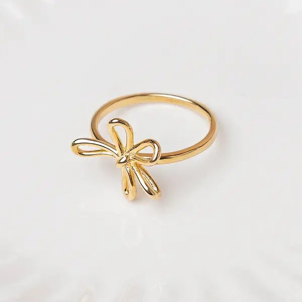 Leaf Jewelry Ring Blossom, 18 K Gelbgold vergoldet Sonderangebot