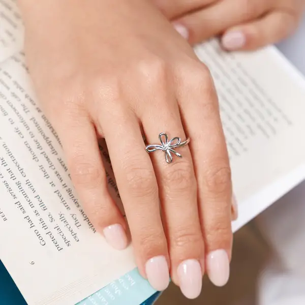 Leaf Jewelry Ring Blossom, 18 K Gelbgold vergoldet Sonderangebot