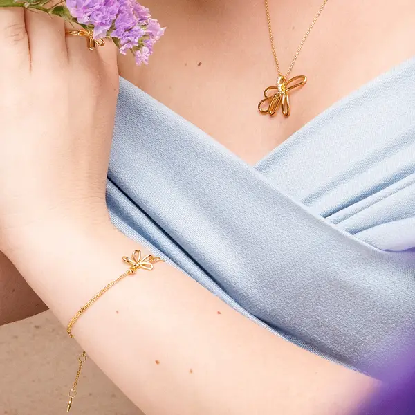Leaf Jewelry Armkette Blossom, 18 K Rosegold vergoldet Online Shopping