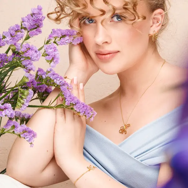 Leaf Jewelry Armkette Blossom, 18 K Rosegold vergoldet Online Shopping