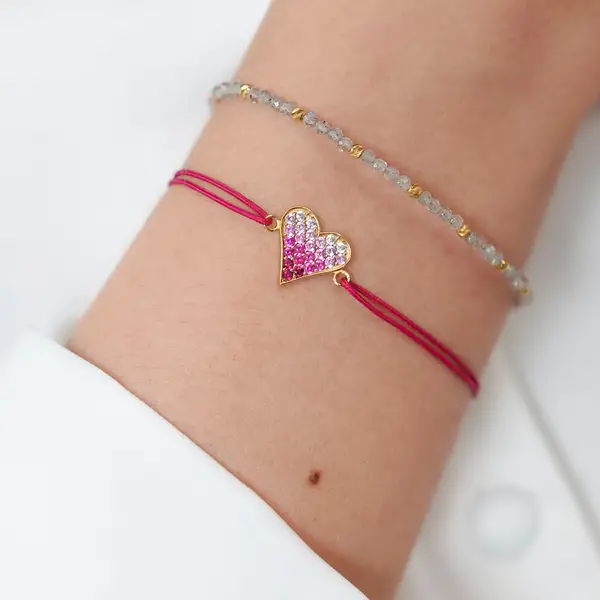 Leaf Jewelry Armkette Serenity, Rubin, 18 K Gelbgold vergoldet Exklusivangebot