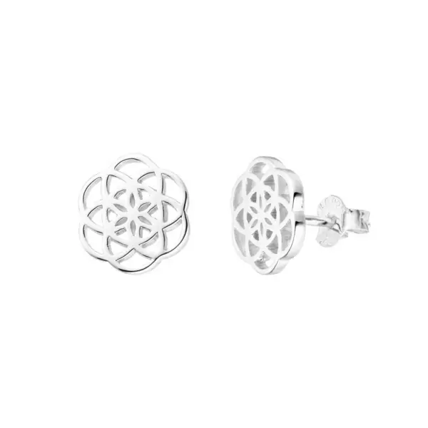 Leaf Jewelry Ohrstecker Flower of Life, 925 Sterlingsilber Osterangebot