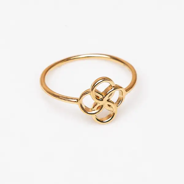 Leaf Jewelry Ring Clover Charm, 925 Sterlingsilber Heißer Verkauf