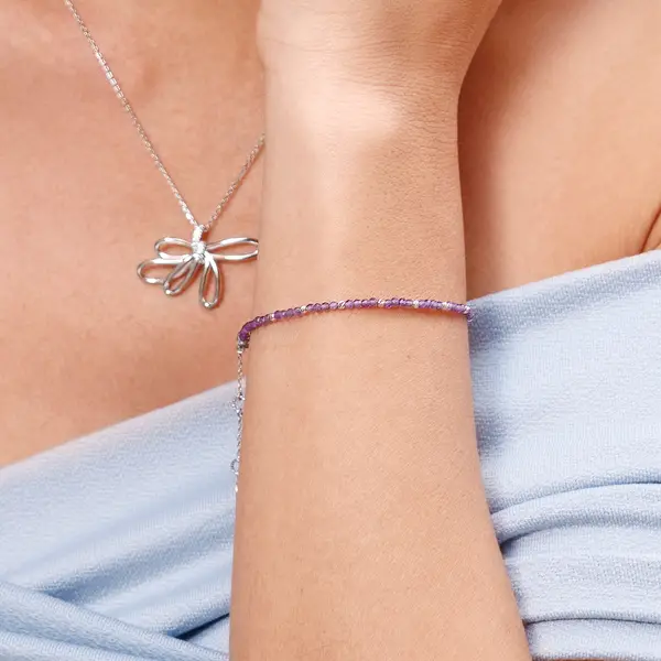 Leaf Jewelry Armkette Serenity, Rubin, 925 Sterlingsilber VIP-Rabatte