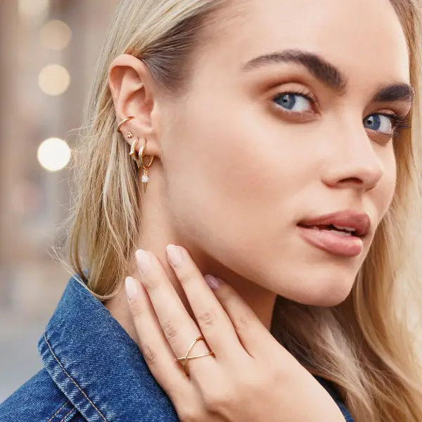Leaf Jewelry Ohrstecker Bubble, 18 K Gelbgold vergoldet JETZT KAUFEN