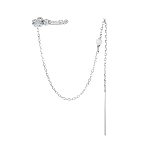 Leaf Jewelry Earcandy, Mondstein/Blauer Topaz, 925 Sterlingsilber Zeitbegrenzte Promotion