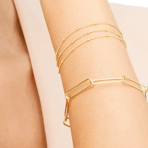 Leaf Jewelry Silber Armkette, BIG SQUARE, Rosegold Bis zu 65% Rabatt