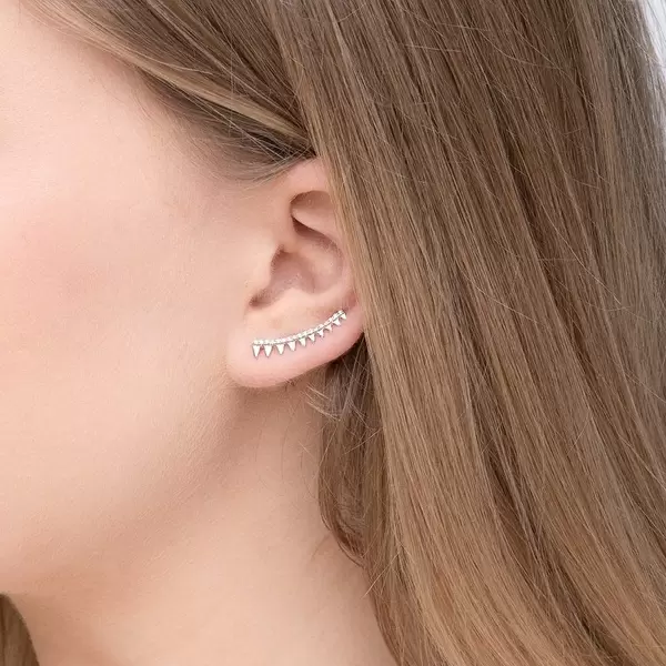 Leaf Jewelry Earclimber Memory II, 925 Sterlingsilber Nur noch ein Tag übrig