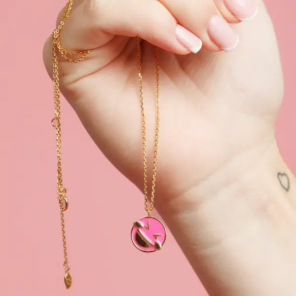 Leaf Jewelry Halskette "Joy" EMOJI, 18 K Gelbgold vergoldet Super Rabatt