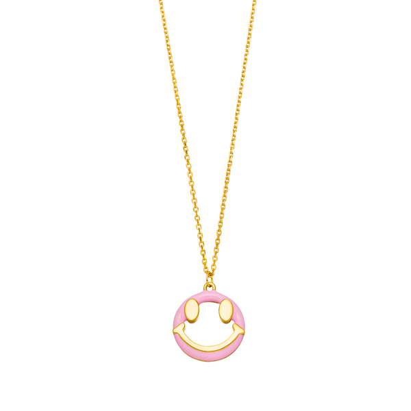 Leaf Jewelry Halskette "Joy" EMOJI, 18 K Gelbgold vergoldet Super Rabatt
