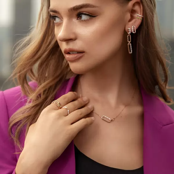 Leaf Jewelry Silber Halskette, Rosegold, Neon Twist Rabatte dieses Monats