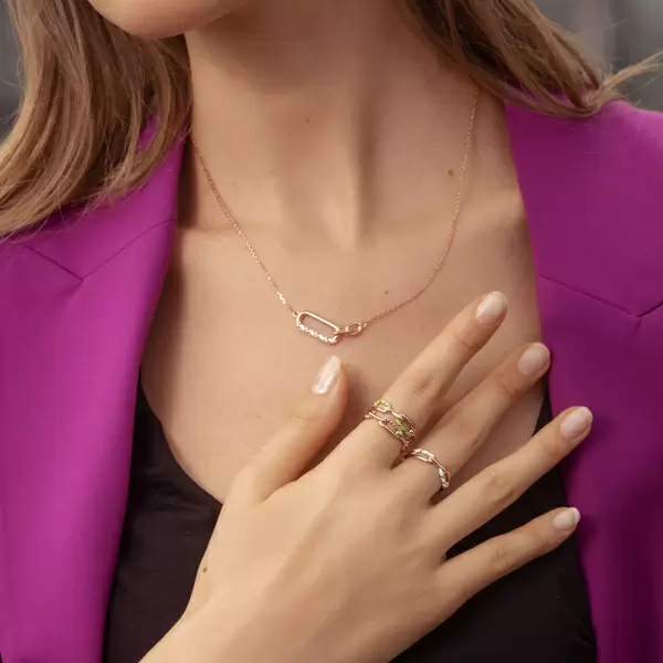 Leaf Jewelry Silber Halskette, Rosegold, Neon Twist Rabatte dieses Monats