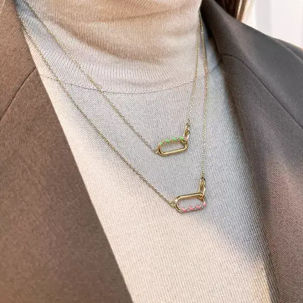 Leaf Jewelry Silber Halskette, Rosegold, Neon Twist Rabatte dieses Monats