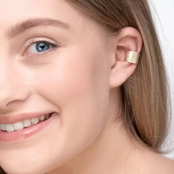 Leaf Jewelry Earcuff Matt, 10mm, 18 K Rosegold vergoldet Online
