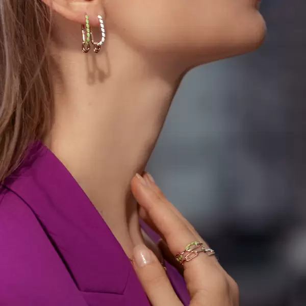 Leaf Jewelry Silber Creole, Rosegold, Neon Twist Hotsell