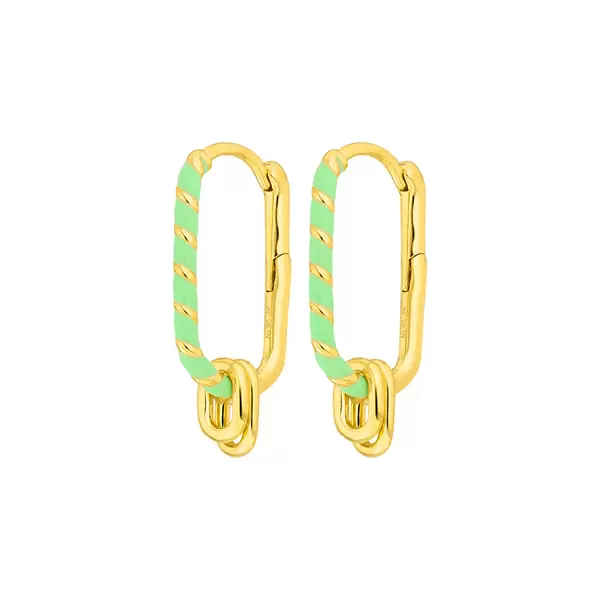 Leaf Jewelry Silber Creole, Gelbgold, Neon Twist Kostenloser Versand