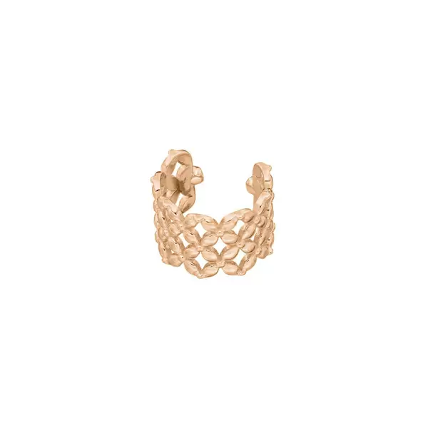 Leaf Jewelry Earcuff Grid, 18 K Rosegold vergoldet Sonderangebot