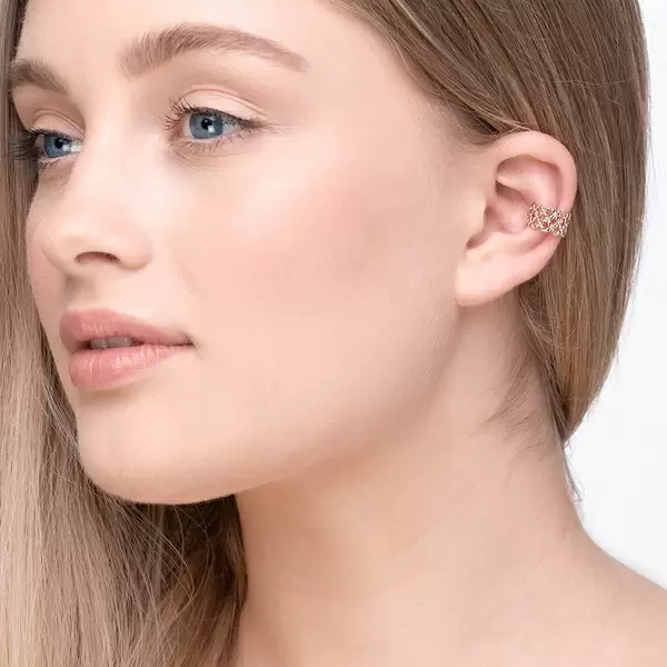Leaf Jewelry Earcuff Grid, 18 K Rosegold vergoldet Sonderangebot